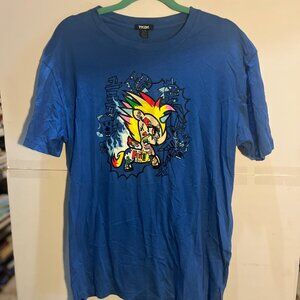 TKDK Anime Graphic Tee XL  22" Pit-to-Pit  Clean  Streetwear  Kaiju Guitar Desig